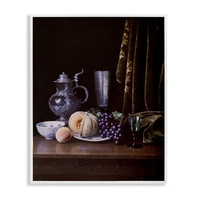 Arte de pared en giclee Vanitas Still Life enmarcado diseño por World Art Group, blanco Fr... Foto 1 de 4