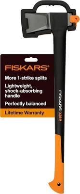 X25Splitting Axe, 28"Wood Splitting Axe for Medium to Large Size Logs with Shock - Image 1 of 4