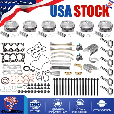 For Hyundai Genesis Santa Fe Kia Sorento 3.3L 3.5L Engine Rebuild Overhaul Kit - Image 1 of 4