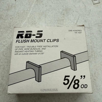 (100) 1/2” PEX/Copper/CPVC Flush Mount Clips for Peter Mangone RB-5, RB-6, #F5OD - Image 1 of 2