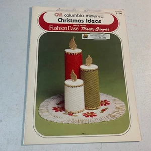 vintage craft book Christmas Ideas Plastic Canvas 663 decor Columbia Minerva - Picture 1 of 5