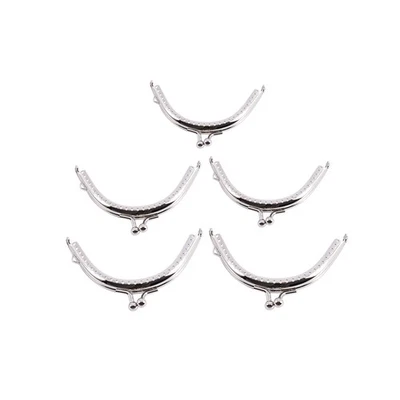 5 Metal Frames Snap Clasp Arch Pattern Coin  Purse Silver C7V92926 - Bild 1 von 4