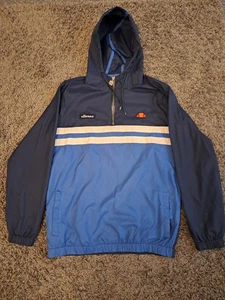 ELLESSE Mens 1/4 Zip Colourblock Retro Vintage Style Jacket Top Size UK Small - Picture 1 of 14