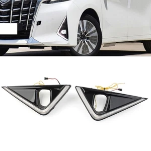 DRL Daytime Running Lamp W/Yellow Turn Signal Light Fit Toyota Alphard 2018-2019 - Picture 1 of 14