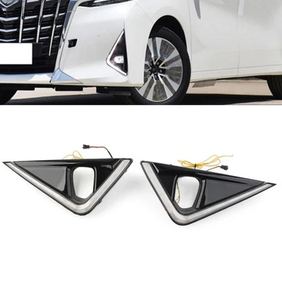 DRL Daytime Running Lamp W/Yellow Turn Signal Light Fit Toyota Alphard 2018-2019 - Image 1 of 4