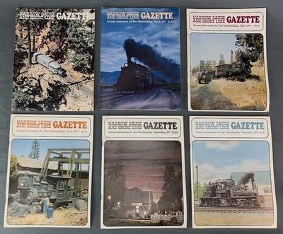Narrow Gauge and Short Line Gazette Magazine 6 Issues Complete Year 1977 PUB0517 - Image 1 of 3