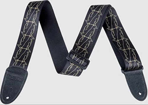 Alça de guitarra Gretsch Double Penguins preta/dourada do Japão - Imagem 1 de 1