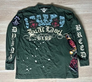 Blac Label Green Long Sleeve Men T-Shirt 4XL Y2K Skull Embroidery BLPP Legend - Picture 1 of 18