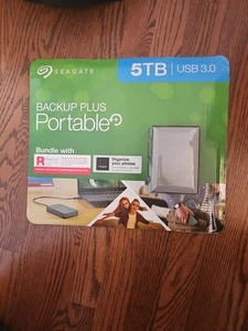 Seagate Backup Plus Portable HD Drive 5TB STHP5000600 /Laptop Tablet PC Computer - Afbeelding 1 van 2