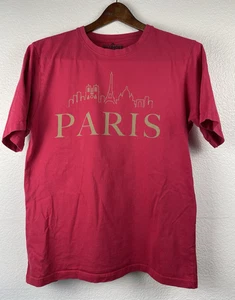 Dillinger The Minimalist Soft! TShirt "Paris" Women's Size M Red Eiffel Tower - Picture 1 of 7