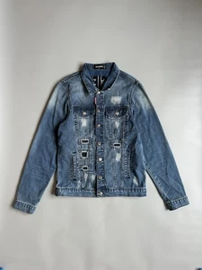 DSQUARED2 JEANS DENIM Distressed JACKET SIZE 50 - Picture 1 of 18