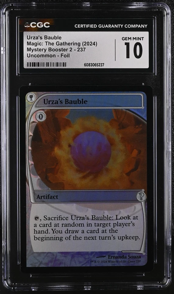 URZA'S BAUBLE Mystery Booster 2 Future Sight Foil CGC 10 MTG [Nostalgium] - Image 1 of 2
