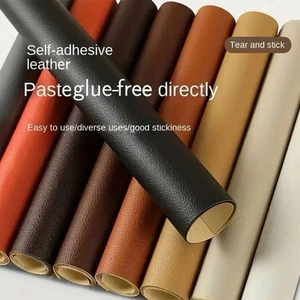 Self Adhesive Faux Leather Wrap Roll Repair Sticker Vinyl Covering Sheet - Picture 1 of 21