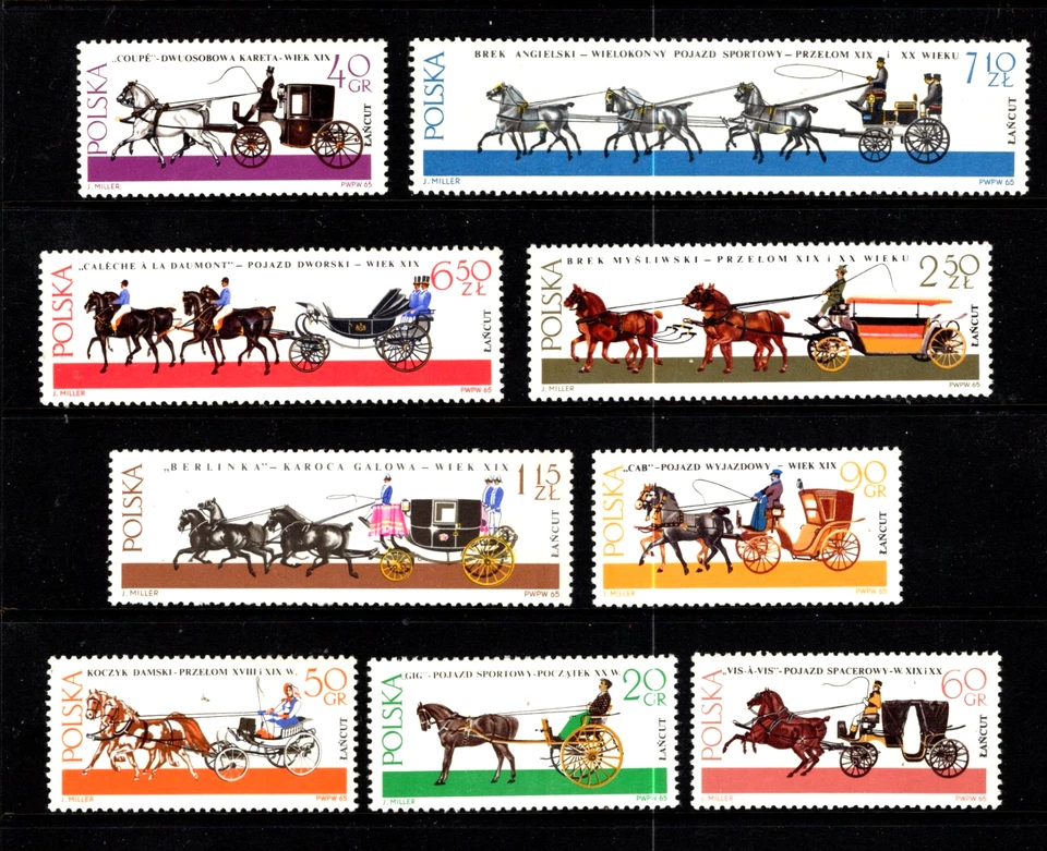 波兰 1378 - 1386 全新无标签全套马车和马车 价格实惠 — 第 1/1 张图片