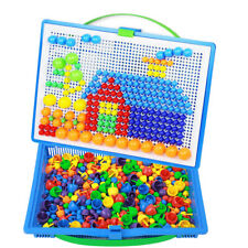 Children Kids Puzzle Peg Board 592 Pegs Mosaic Puzzle Toy Block Peg Set Gift  UK