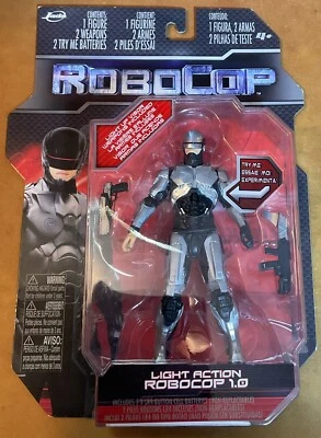 Robocop 6" Action Figure 1.0 Light Action Silver Variant by Jada Toys 2014 Movie - Image 1 of 2
