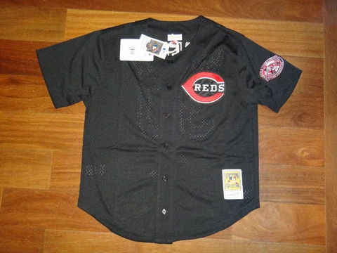 Ken Griffey Jr. 2000 Mitchell & Ness Men's Reds MLB Button Front BP Jersey $130 Cover