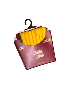 NEW WITH TAGS New Funky Socks- French Fries- One size Pair Novelty Socks- Funny, - Picture 1 of 4
