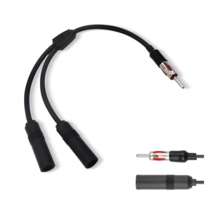 Car Antenna Adapter Radio Stereo Antenna Adapter Connector 1 Male to 2 Female... - Picture 1 of 6