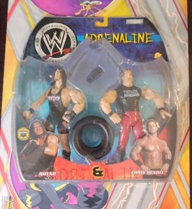 2003 WWF WWE Jakks Rhyno Chris Benoit Wrestling Figuren Adrenaline 4 TNA Impact - Bild 1 von 24