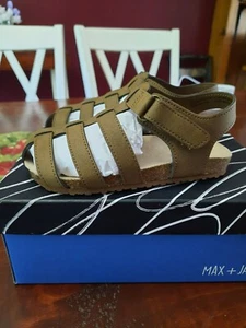 New In Box Max + Jake Finn Fisherman Sandal - Lt Brown - Size 9 - Picture 1 of 4