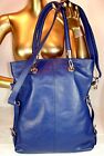 Kristen Bell for Erica Anenburg Large Blue Leather Sutton Tote NWOT