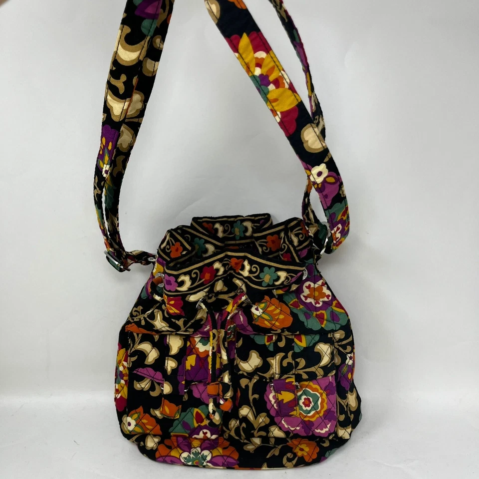 Bolso Vera Bradley Cubo y Cordón Mujer Multicolor Floral Correa Ajustable Foto 1 de 4