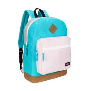 Zaino Varsity Originale Dickies Unisex Blu Chiaro Rosa Colorblock Nuovo con etichette - Foto 1 di 4
