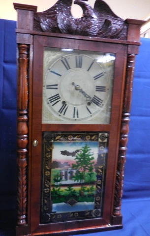 BOARDMAN & WELLS made for HIRAM HUNT CLASSICAL HALF COLUMN MANTEL CLOCK Cover