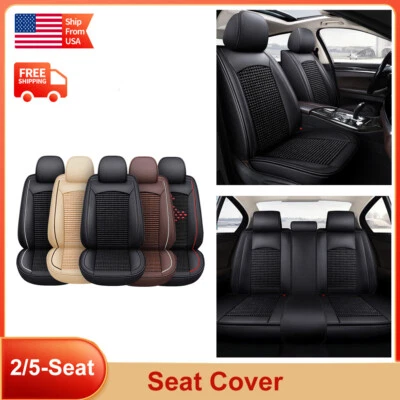 2/5Seat For Chevrolet Silverado 1500 GMC 2500HD 3500HD PU Leather Seat Covers - Image 1 of 4
