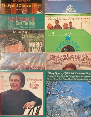 10x Classic Christmas LP Lot, Johnny Mathis Nat King Cole Vinyl Record Album 12” Foto 1 de 4