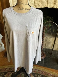 Camiseta Hombre Carhartt Manga Larga Gris Calce Relajado M - Imagen 1 de 12