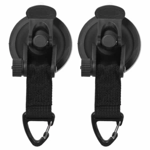 2 Heavy Duty Suction Cup Tie Downs w/Hooks Lock Holder for Car Awning AU - Picture 1 of 12