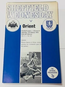 Sheffield Wednesday V Leyton Orient 1972/73 31-03-1973 División 2 - Imagen 1 de 1
