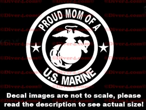 Stolze Mutter einer US Marine Aufkleber Autoaufkleber Made in USA USMC - Bild 1 von 7