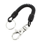 Lobster Hook Safety Spring Elastic Coiled Cord Keyring Key Chain Strap Rope 22cm
