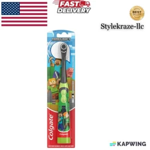 Kids Battery Powered Minecraft Toothbrush, 1 Count, Child, Free Shipping - Picture 1 of 4