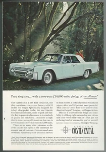 Lincoln Continental 1961 anuncio blanco 4 puertas Lincoln Continental anuncio impreso - Imagen 1 de 3