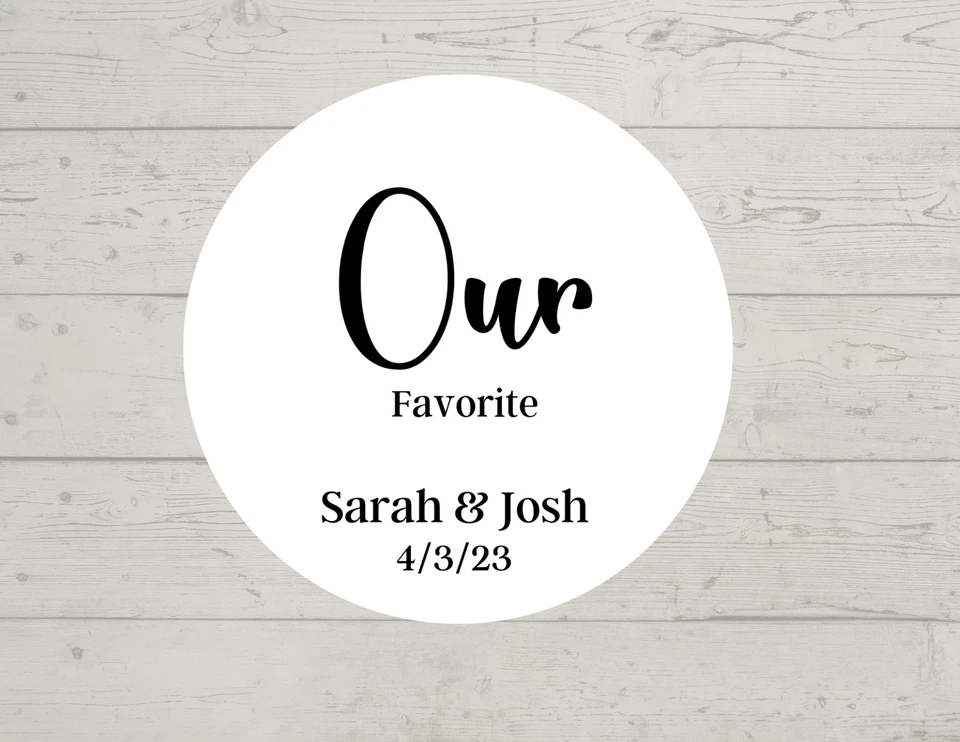 wedding stickers personalized - Image 1 of 1