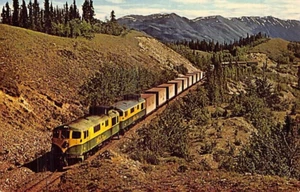 Postal postal: White Pine & Yukon Train, Alaska, Cowley Lake, 1974 - Imagen 1 de 2
