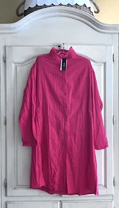 Zanzea Casual & Classic XL Red Long Tunic Top Blouse Side Slits New With Tags - Picture 1 of 8