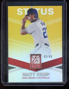2015 Panini Elite Status Gold 2/49 Matt Kemp #143