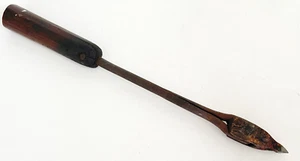 Antique Vintage Primitive Soldering Iron Wood Handle Copper Tip Blacksmith Tool - Picture 1 of 9