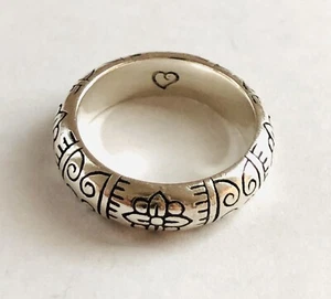 BRIGHTON Sayan Sterling Silver 925 Flowers & Scrolls Ring Band Size Sm 6 - Picture 1 of 5