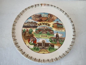 Placa de coleccionista vintage DENVER COLORADO rocas rojas Buffalo Bill's Grave c.1950s - Imagen 1 de 20
