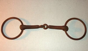 Altes Vintage Pferdegebiss & Ringe Western Dekor handgeschmiedet? Rostiges Metall 12" BREIT - Bild 1 von 5