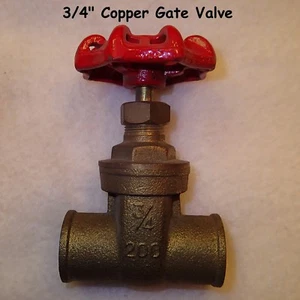 [Quantity of 1] 3/4" Brass Gate Valve use with copper pipe - Picture 1 of 1