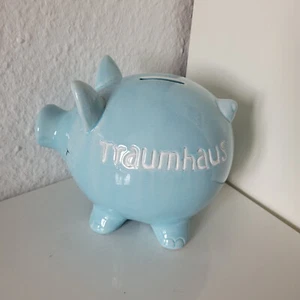 Sparschwein Schweinchen blau Traumhaus / Geld sparen gebraucht - Bild 1 von 5