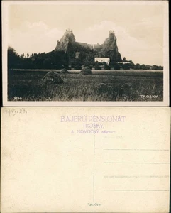 Rowensko bei Turnau Rovensko pod Troskami Hrad Burg Ruine Trosky 1928 - Picture 1 of 3