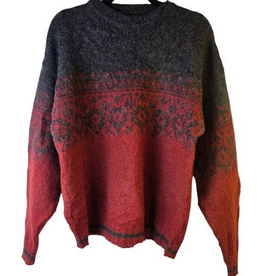 Levi’s World's Finest Wool Sweater Men’s Medium Fair Isle Nordic Vintage USA  - Image 1 of 4